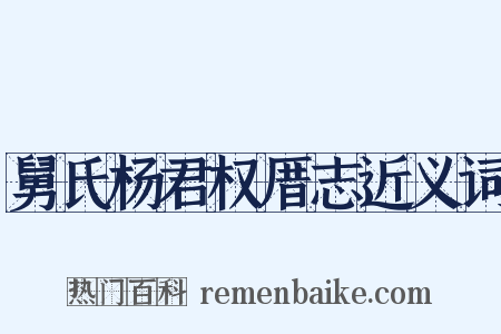 舅氏杨君权厝志近义词是什么意思的图片